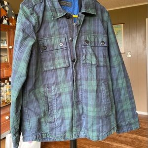 Abercrombie & Fitch green plaid jacket